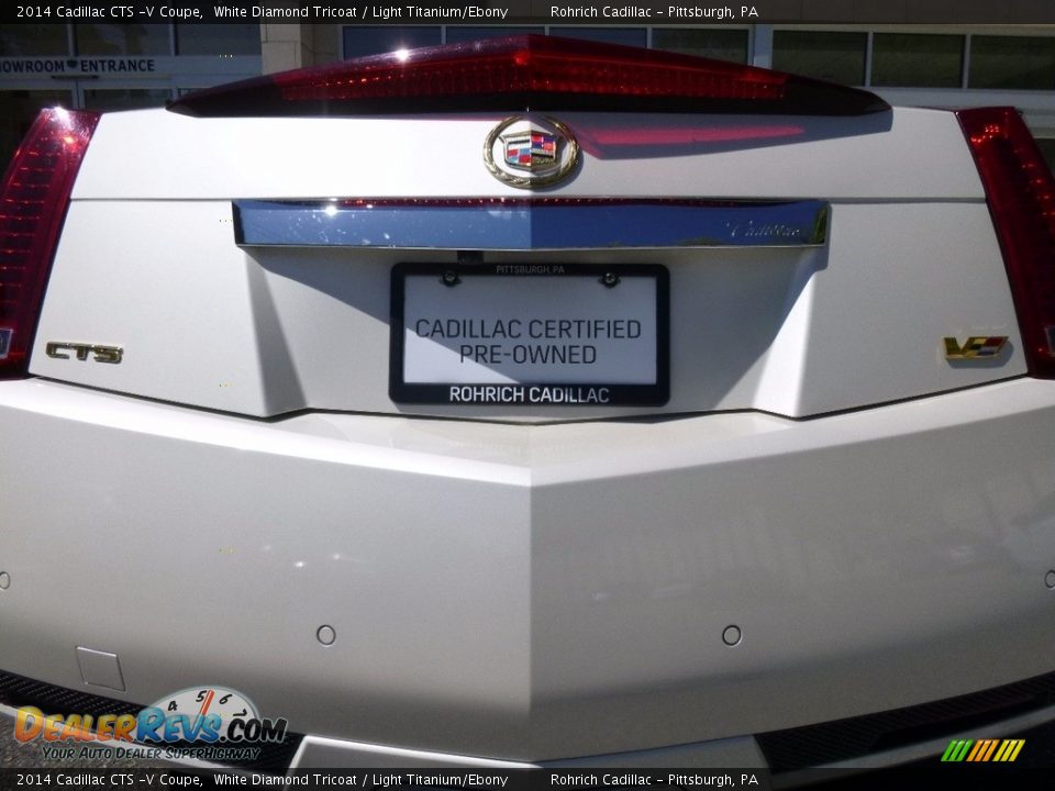 2014 Cadillac CTS -V Coupe White Diamond Tricoat / Light Titanium/Ebony Photo #13
