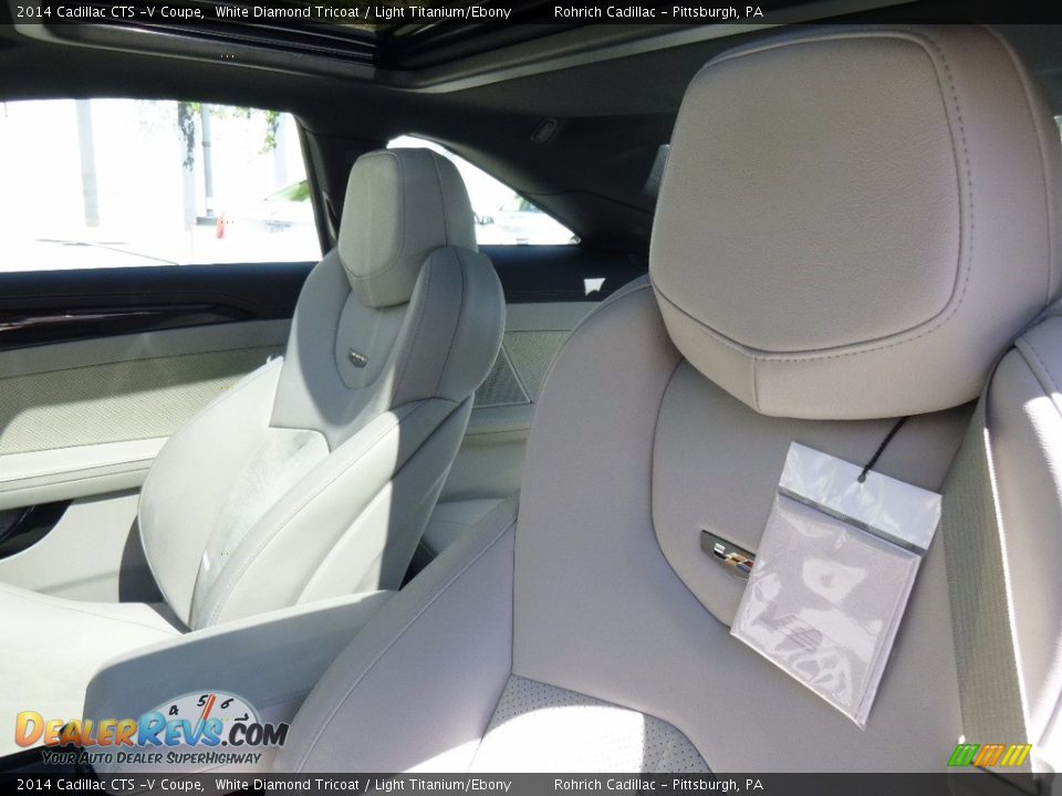 2014 Cadillac CTS -V Coupe White Diamond Tricoat / Light Titanium/Ebony Photo #17