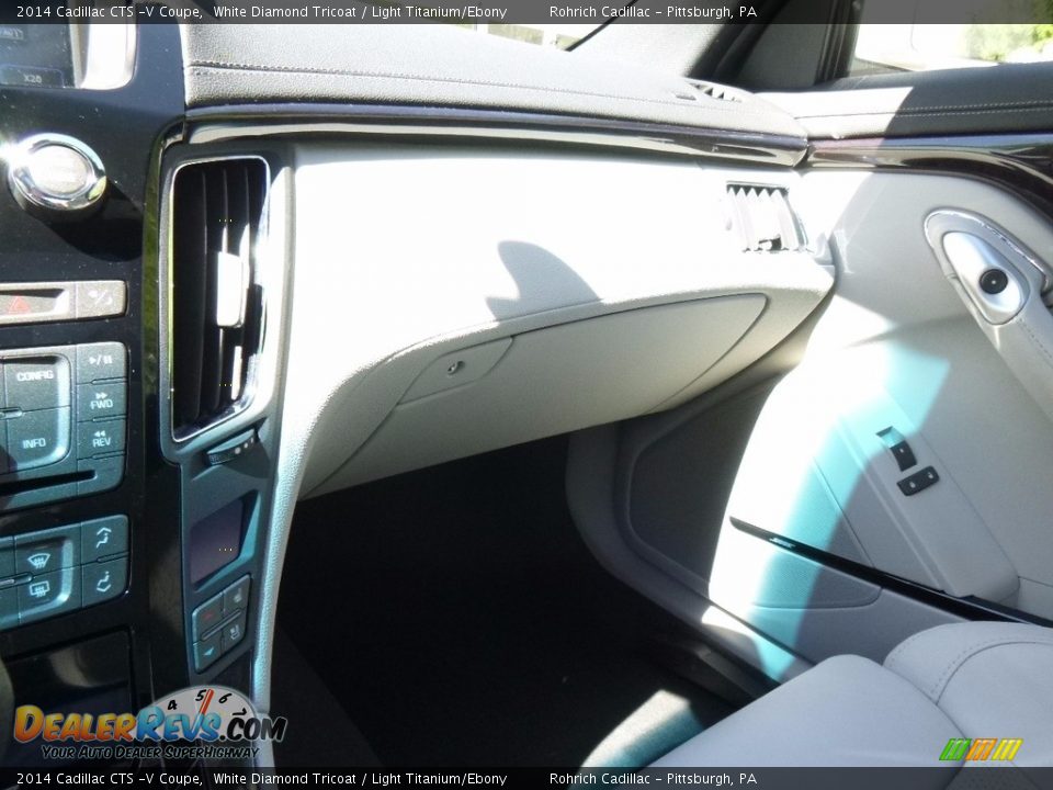 2014 Cadillac CTS -V Coupe White Diamond Tricoat / Light Titanium/Ebony Photo #21