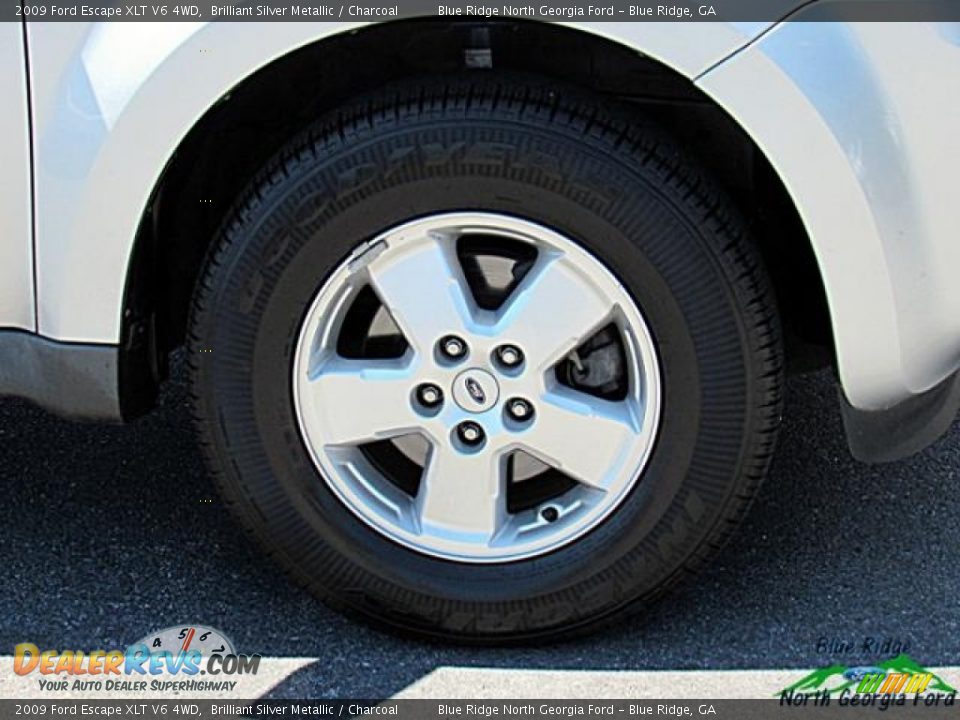 2009 Ford Escape XLT V6 4WD Brilliant Silver Metallic / Charcoal Photo #9