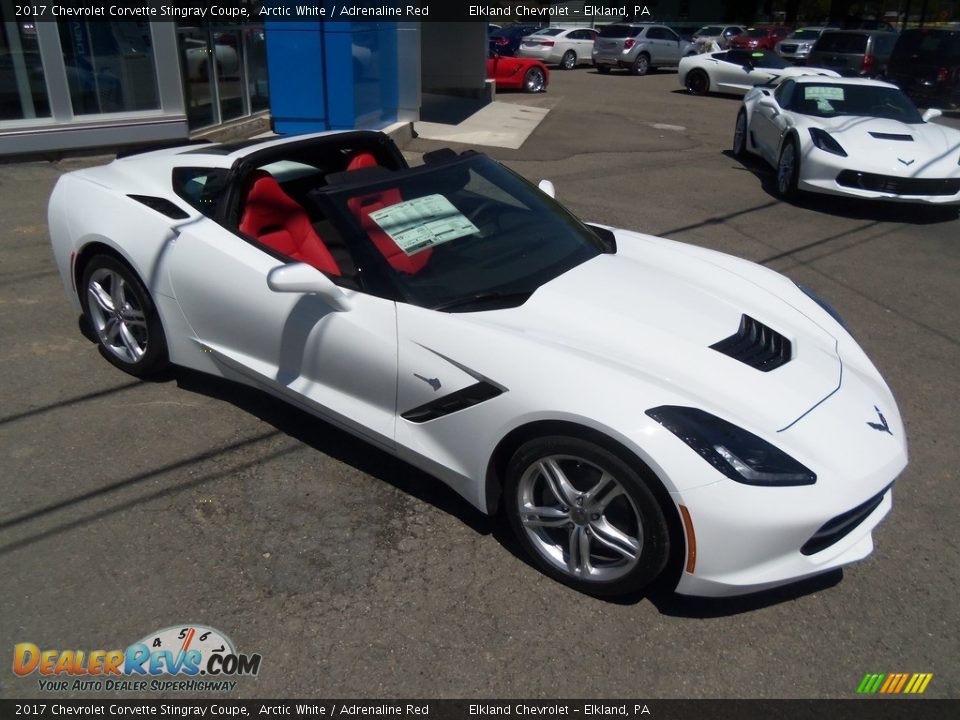 2017 Chevrolet Corvette Stingray Coupe Arctic White / Adrenaline Red Photo #1