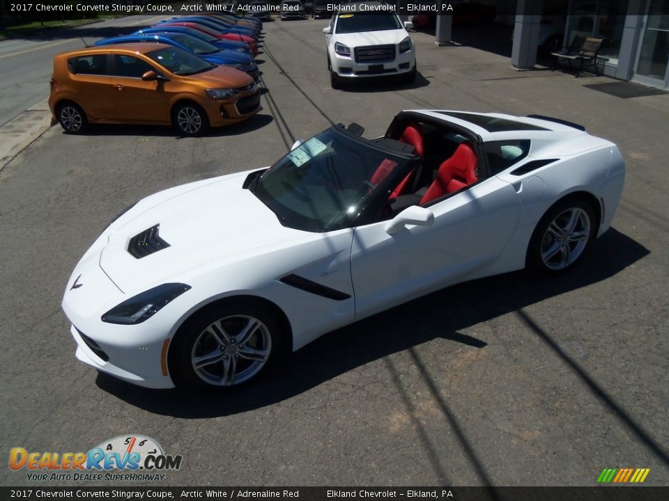 2017 Chevrolet Corvette Stingray Coupe Arctic White / Adrenaline Red Photo #2