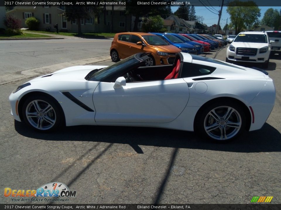 2017 Chevrolet Corvette Stingray Coupe Arctic White / Adrenaline Red Photo #3