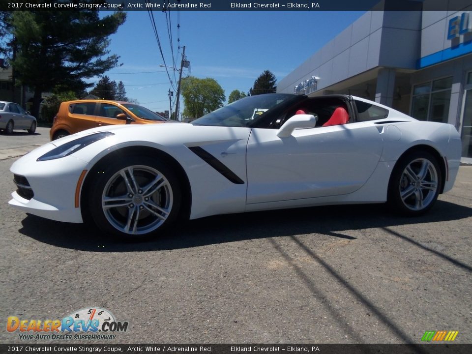 2017 Chevrolet Corvette Stingray Coupe Arctic White / Adrenaline Red Photo #4