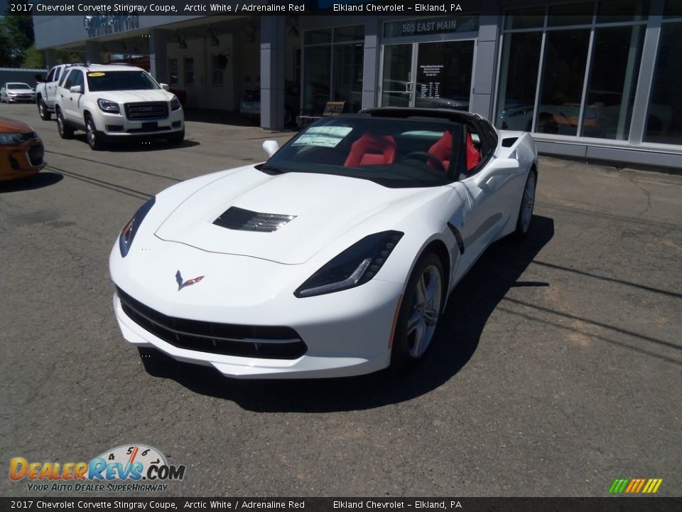 2017 Chevrolet Corvette Stingray Coupe Arctic White / Adrenaline Red Photo #5