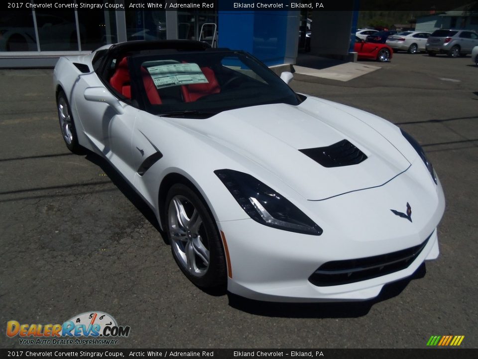2017 Chevrolet Corvette Stingray Coupe Arctic White / Adrenaline Red Photo #7
