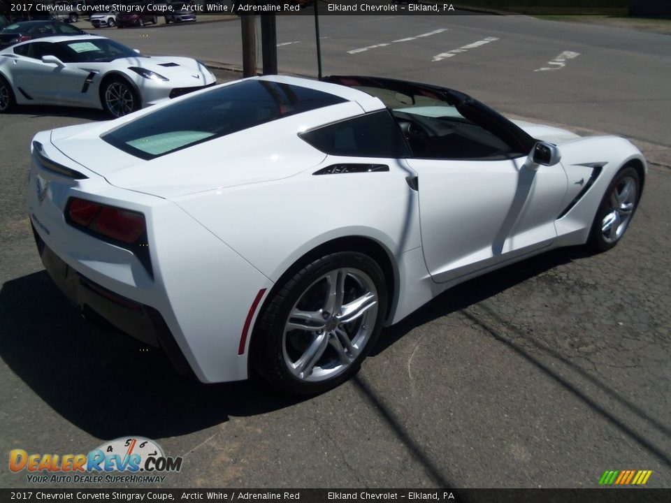 2017 Chevrolet Corvette Stingray Coupe Arctic White / Adrenaline Red Photo #9