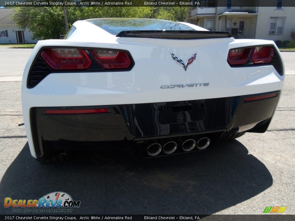 2017 Chevrolet Corvette Stingray Coupe Arctic White / Adrenaline Red Photo #11