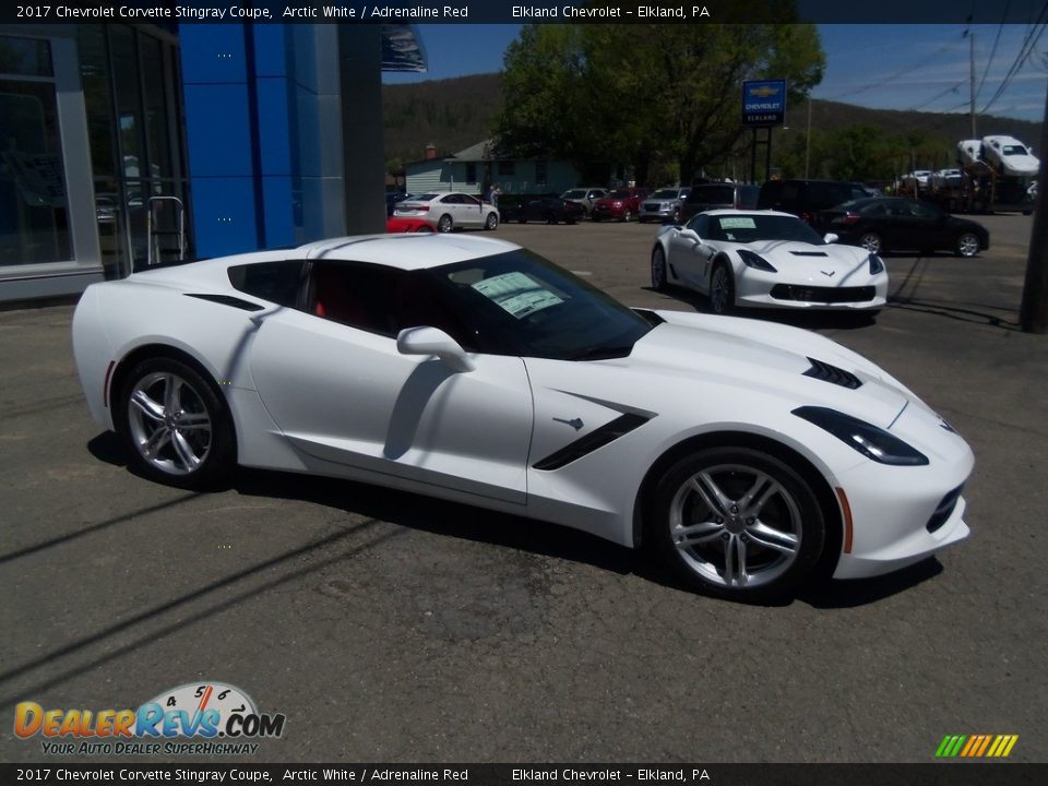 2017 Chevrolet Corvette Stingray Coupe Arctic White / Adrenaline Red Photo #16