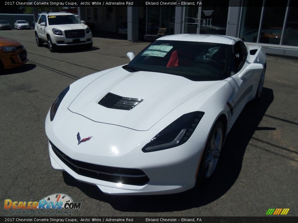2017 Chevrolet Corvette Stingray Coupe Arctic White / Adrenaline Red Photo #17