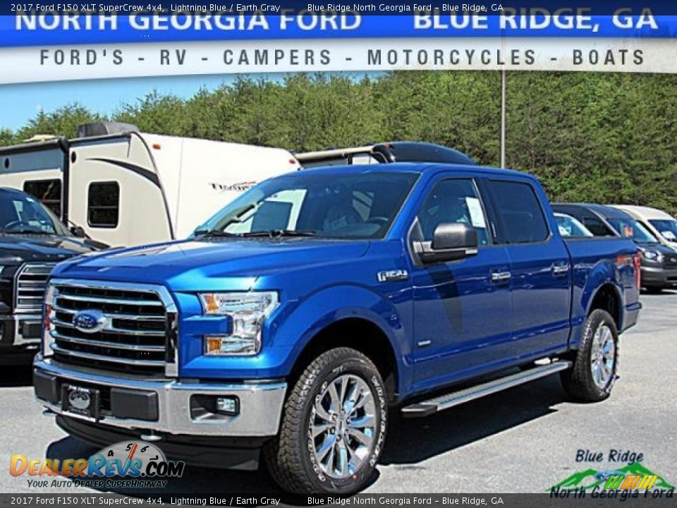 2017 Ford F150 XLT SuperCrew 4x4 Lightning Blue / Earth Gray Photo #1