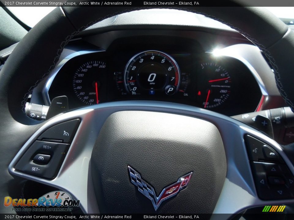 2017 Chevrolet Corvette Stingray Coupe Arctic White / Adrenaline Red Photo #26