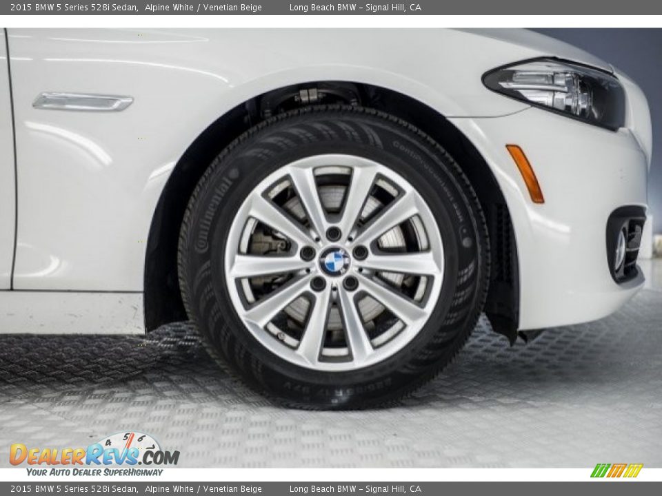 2015 BMW 5 Series 528i Sedan Alpine White / Venetian Beige Photo #8