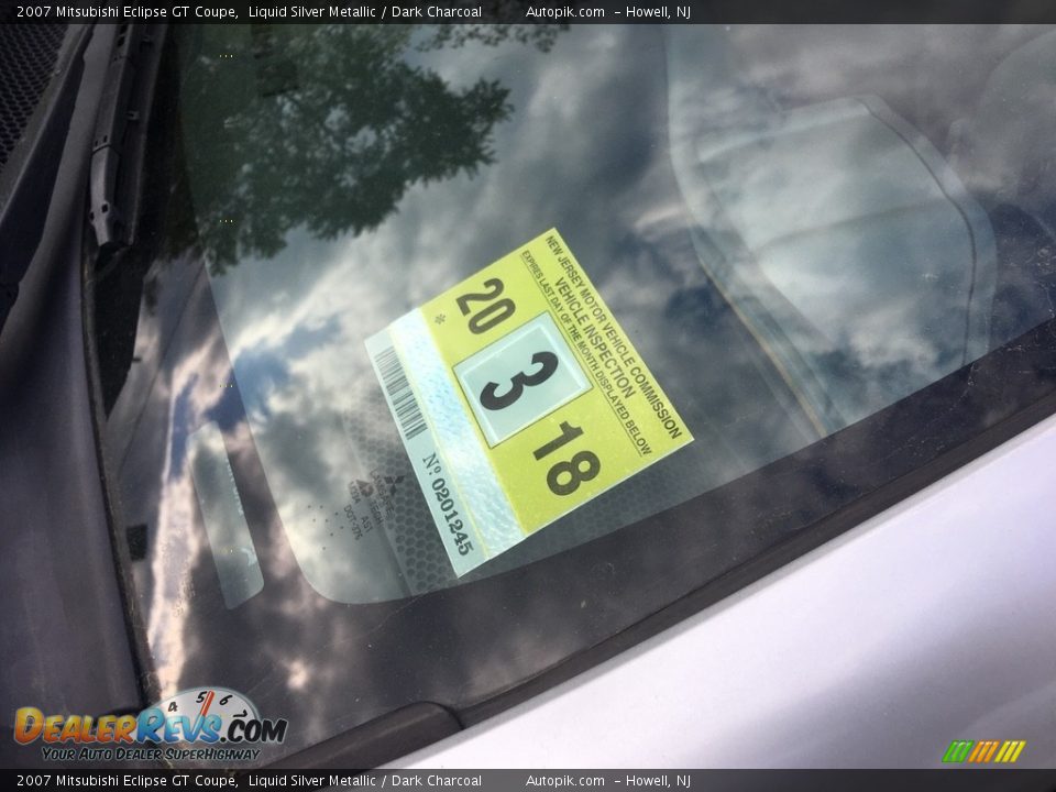 2007 Mitsubishi Eclipse GT Coupe Liquid Silver Metallic / Dark Charcoal Photo #12