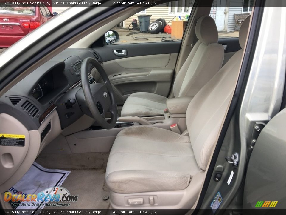 2008 Hyundai Sonata GLS Natural Khaki Green / Beige Photo #14