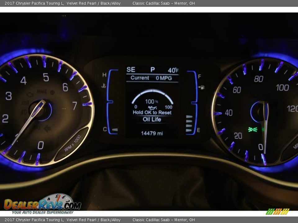 2017 Chrysler Pacifica Touring L Velvet Red Pearl / Black/Alloy Photo #7