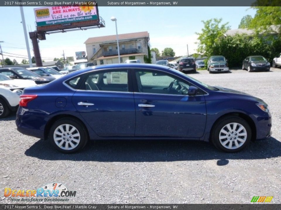 2017 Nissan Sentra S Deep Blue Pearl / Marble Gray Photo #3