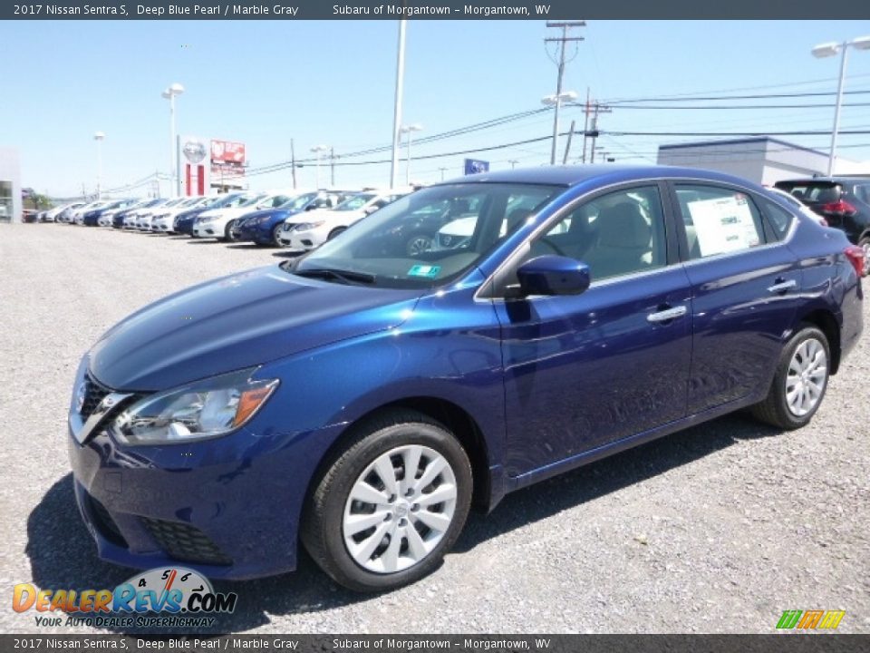 2017 Nissan Sentra S Deep Blue Pearl / Marble Gray Photo #12