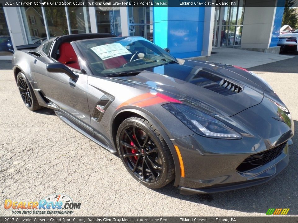 2017 Chevrolet Corvette Grand Sport Coupe Watkins Glen Gray Metallic / Adrenaline Red Photo #5