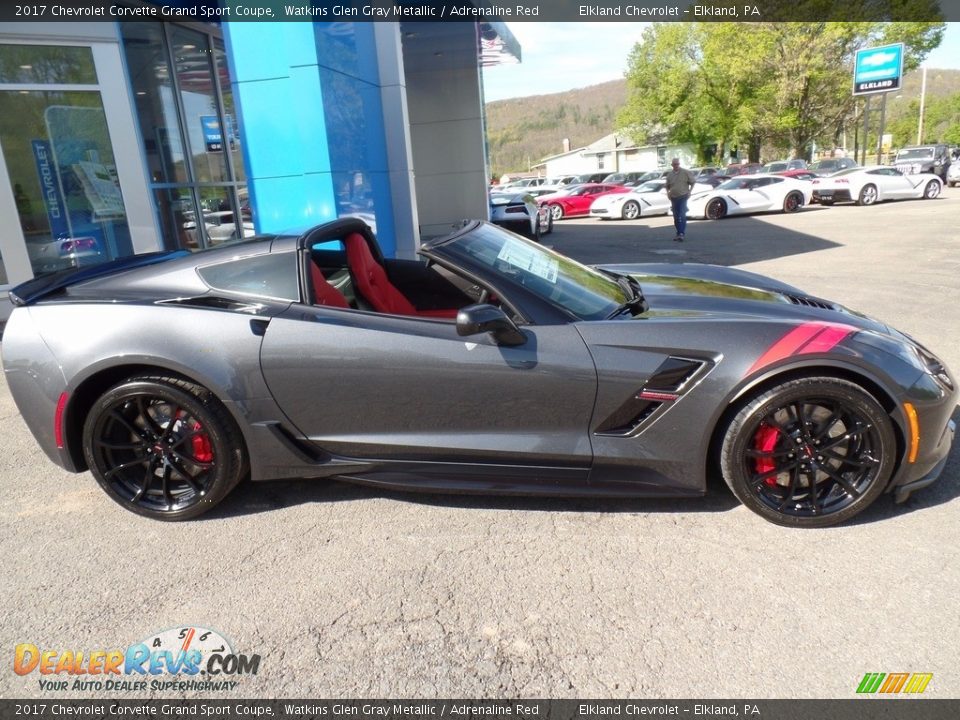 2017 Chevrolet Corvette Grand Sport Coupe Watkins Glen Gray Metallic / Adrenaline Red Photo #7