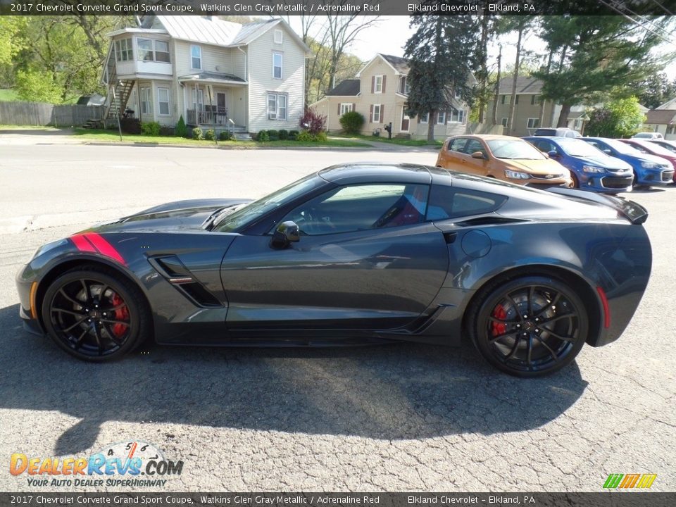 2017 Chevrolet Corvette Grand Sport Coupe Watkins Glen Gray Metallic / Adrenaline Red Photo #8