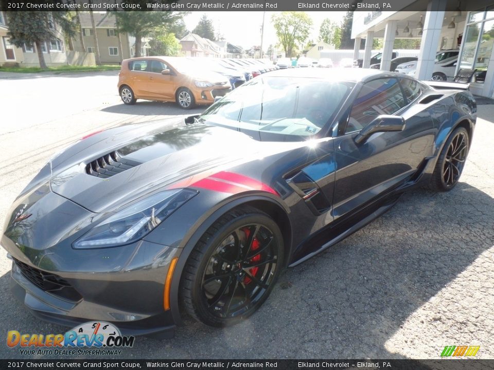 2017 Chevrolet Corvette Grand Sport Coupe Watkins Glen Gray Metallic / Adrenaline Red Photo #9