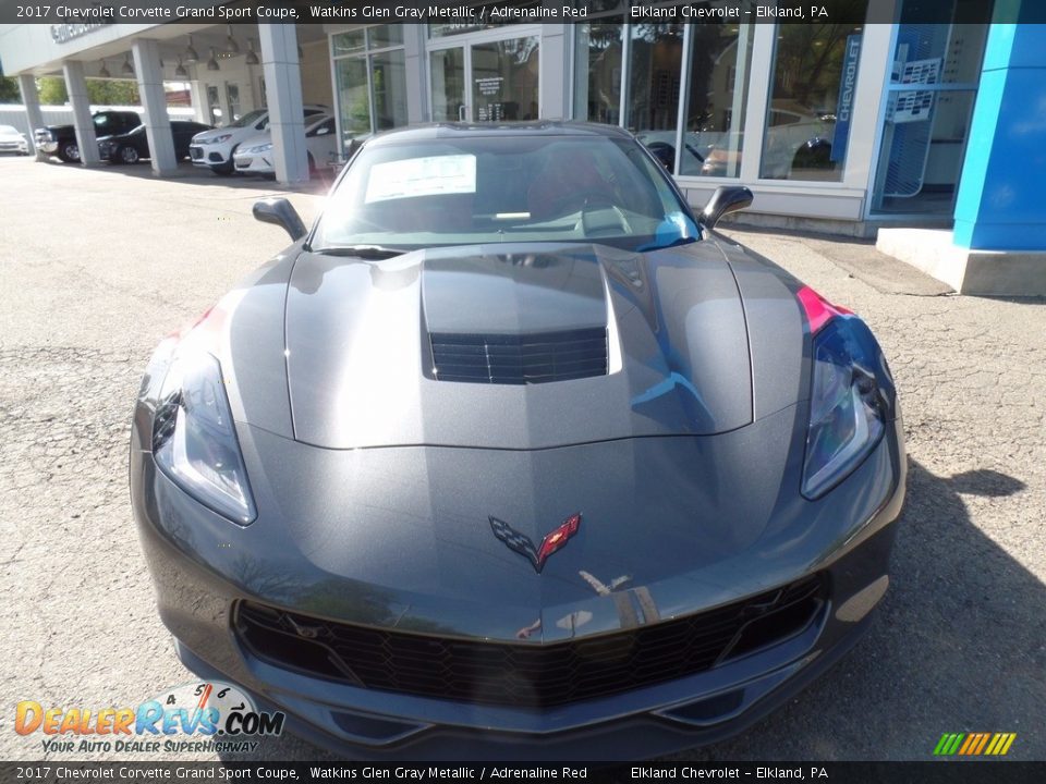 2017 Chevrolet Corvette Grand Sport Coupe Watkins Glen Gray Metallic / Adrenaline Red Photo #10