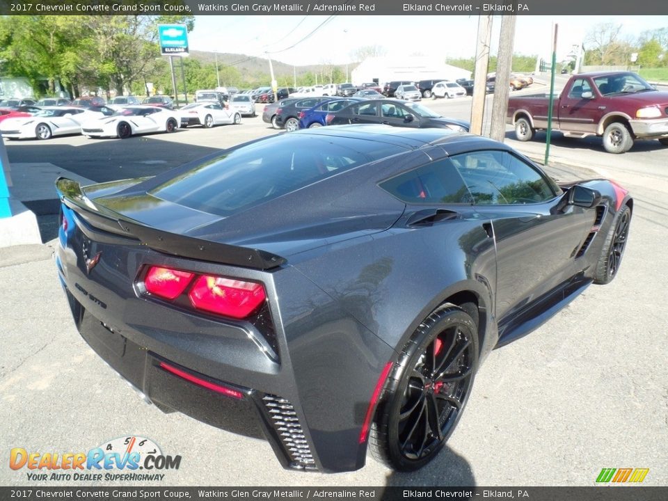2017 Chevrolet Corvette Grand Sport Coupe Watkins Glen Gray Metallic / Adrenaline Red Photo #12