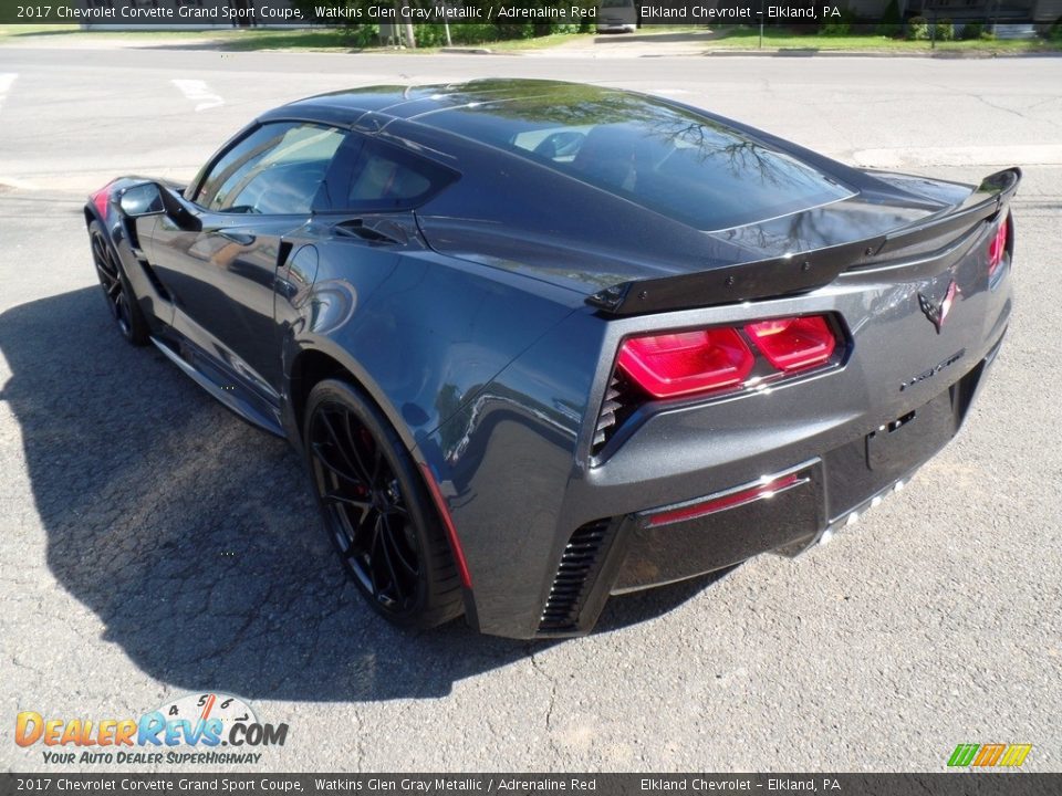 2017 Chevrolet Corvette Grand Sport Coupe Watkins Glen Gray Metallic / Adrenaline Red Photo #14