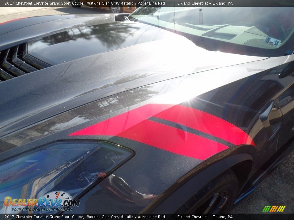 2017 Chevrolet Corvette Grand Sport Coupe Watkins Glen Gray Metallic / Adrenaline Red Photo #17