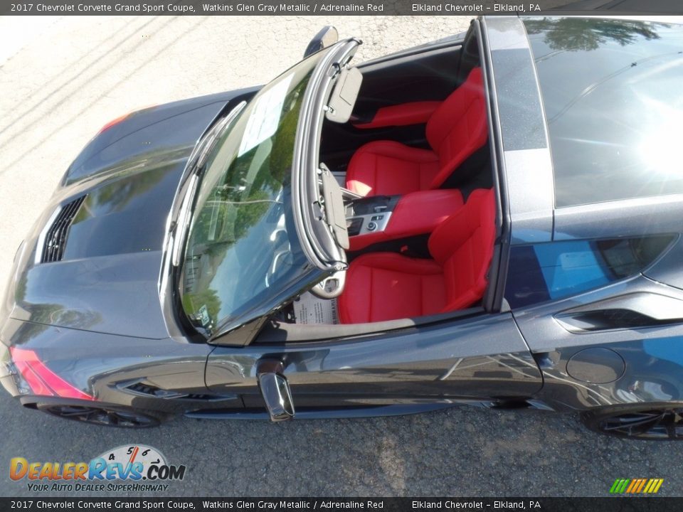 2017 Chevrolet Corvette Grand Sport Coupe Watkins Glen Gray Metallic / Adrenaline Red Photo #19