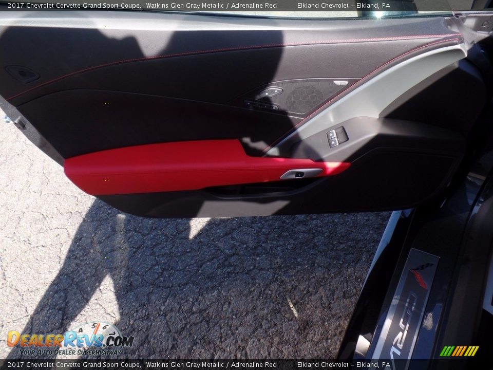 2017 Chevrolet Corvette Grand Sport Coupe Watkins Glen Gray Metallic / Adrenaline Red Photo #22