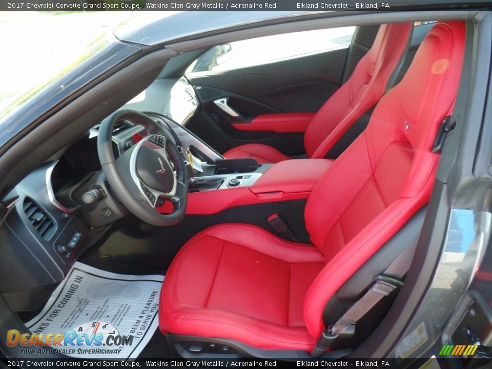2017 Chevrolet Corvette Grand Sport Coupe Watkins Glen Gray Metallic / Adrenaline Red Photo #24