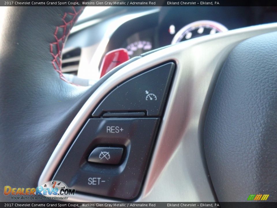 2017 Chevrolet Corvette Grand Sport Coupe Watkins Glen Gray Metallic / Adrenaline Red Photo #30