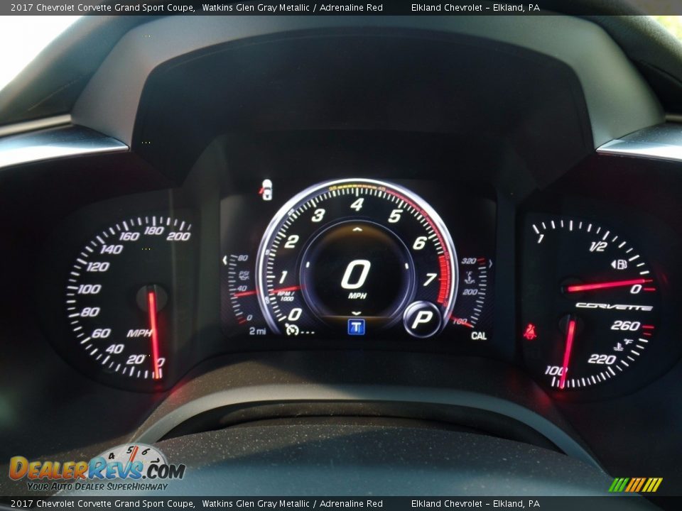 2017 Chevrolet Corvette Grand Sport Coupe Watkins Glen Gray Metallic / Adrenaline Red Photo #32