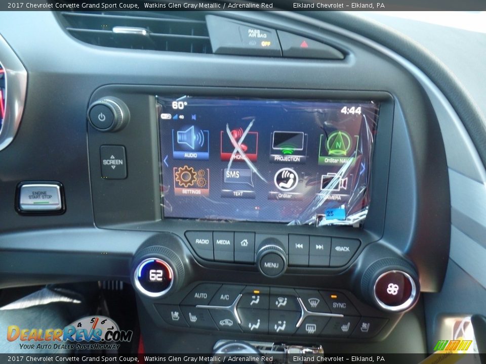 2017 Chevrolet Corvette Grand Sport Coupe Watkins Glen Gray Metallic / Adrenaline Red Photo #33