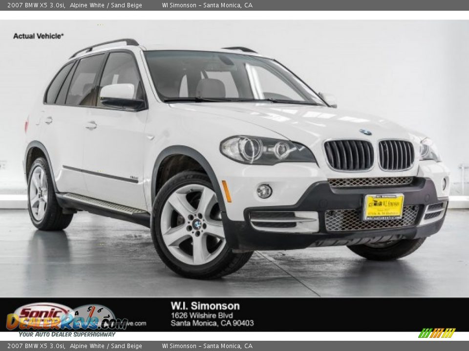 2007 BMW X5 3.0si Alpine White / Sand Beige Photo #1