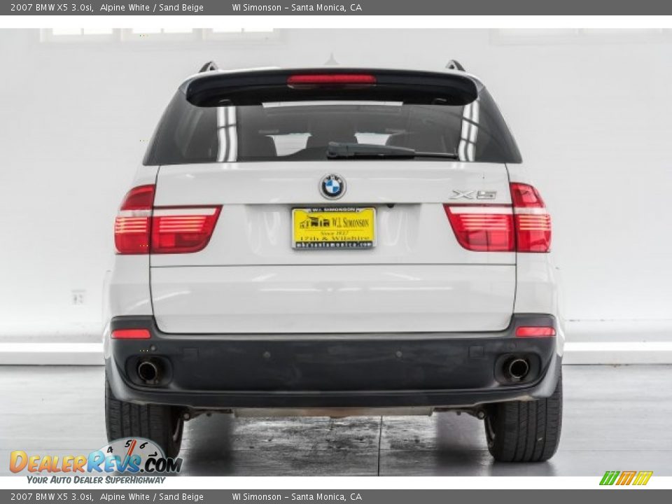 2007 BMW X5 3.0si Alpine White / Sand Beige Photo #3