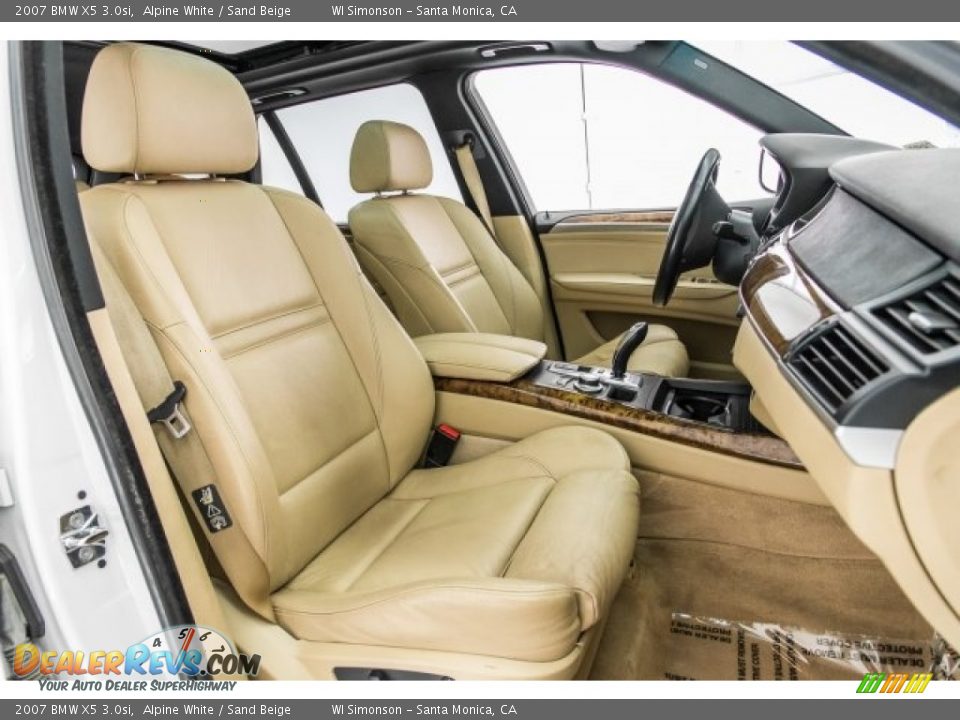 2007 BMW X5 3.0si Alpine White / Sand Beige Photo #6