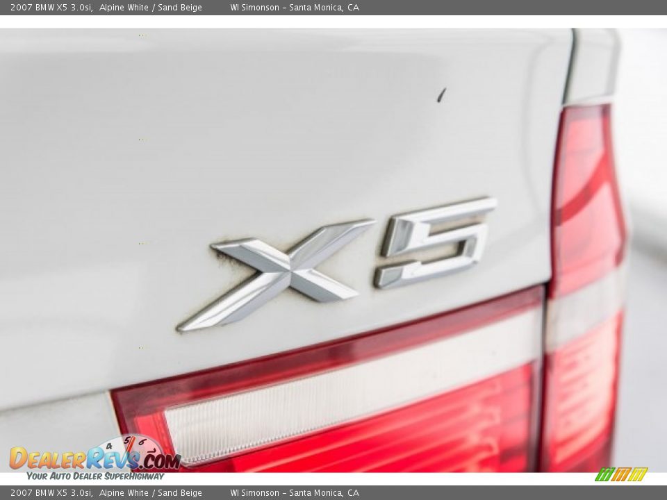 2007 BMW X5 3.0si Alpine White / Sand Beige Photo #7