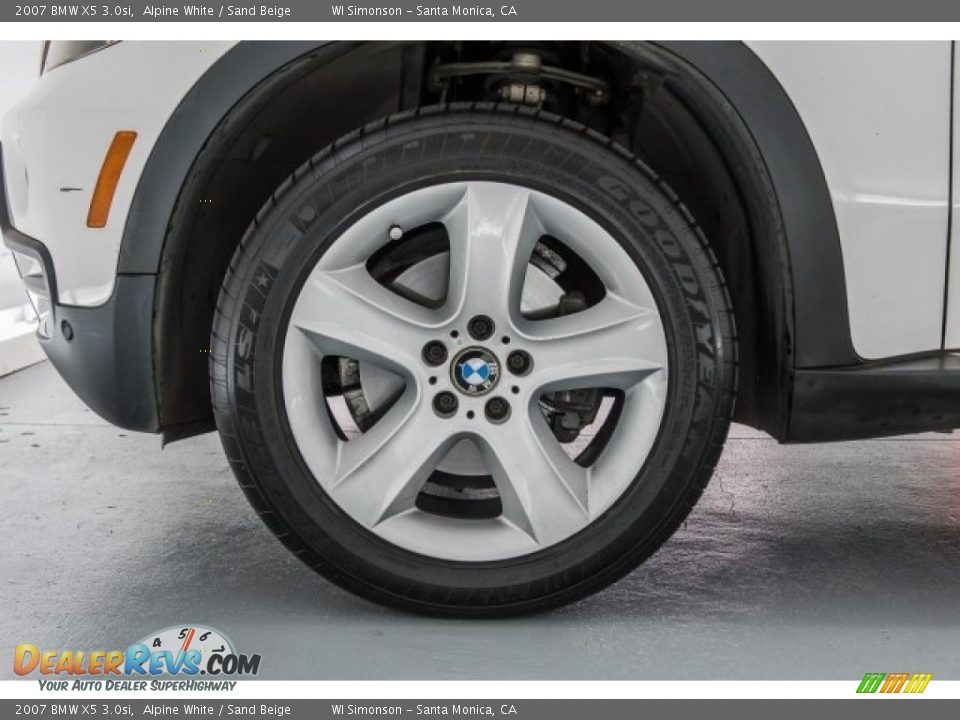 2007 BMW X5 3.0si Alpine White / Sand Beige Photo #8