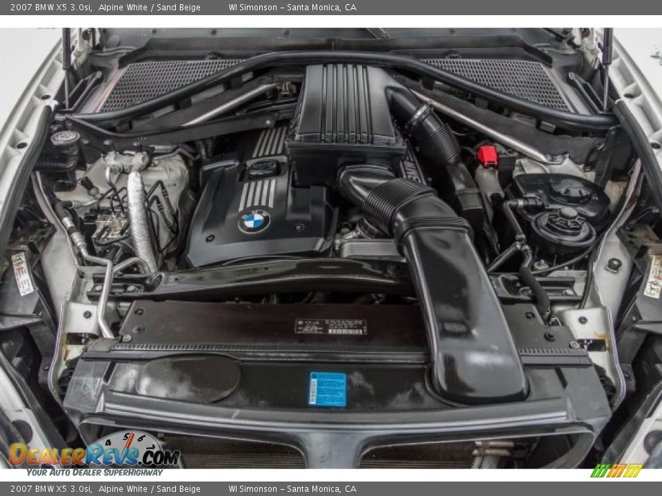 2007 BMW X5 3.0si Alpine White / Sand Beige Photo #9