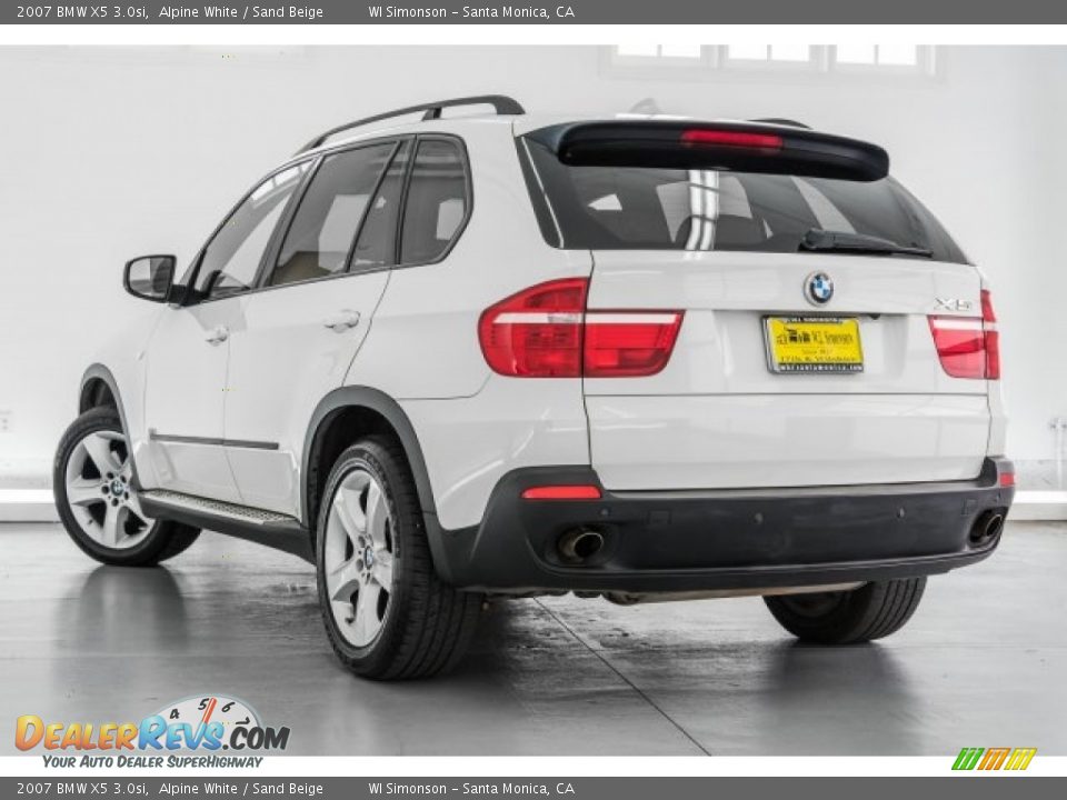2007 BMW X5 3.0si Alpine White / Sand Beige Photo #10