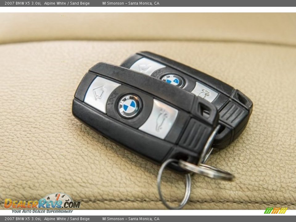 2007 BMW X5 3.0si Alpine White / Sand Beige Photo #11