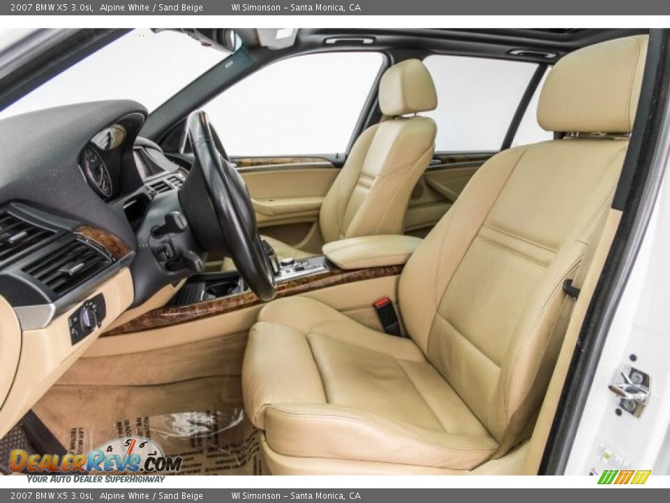 2007 BMW X5 3.0si Alpine White / Sand Beige Photo #13
