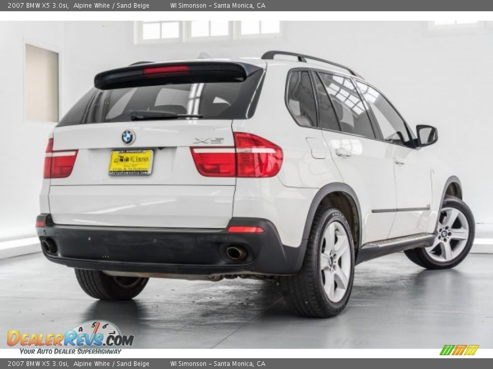 2007 BMW X5 3.0si Alpine White / Sand Beige Photo #14