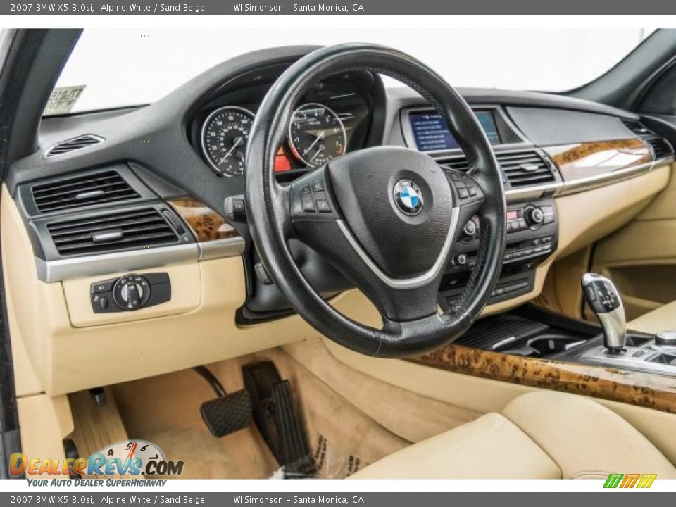 2007 BMW X5 3.0si Alpine White / Sand Beige Photo #20