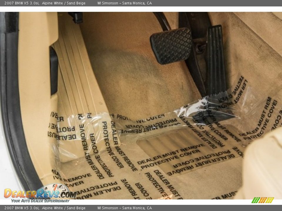 2007 BMW X5 3.0si Alpine White / Sand Beige Photo #22