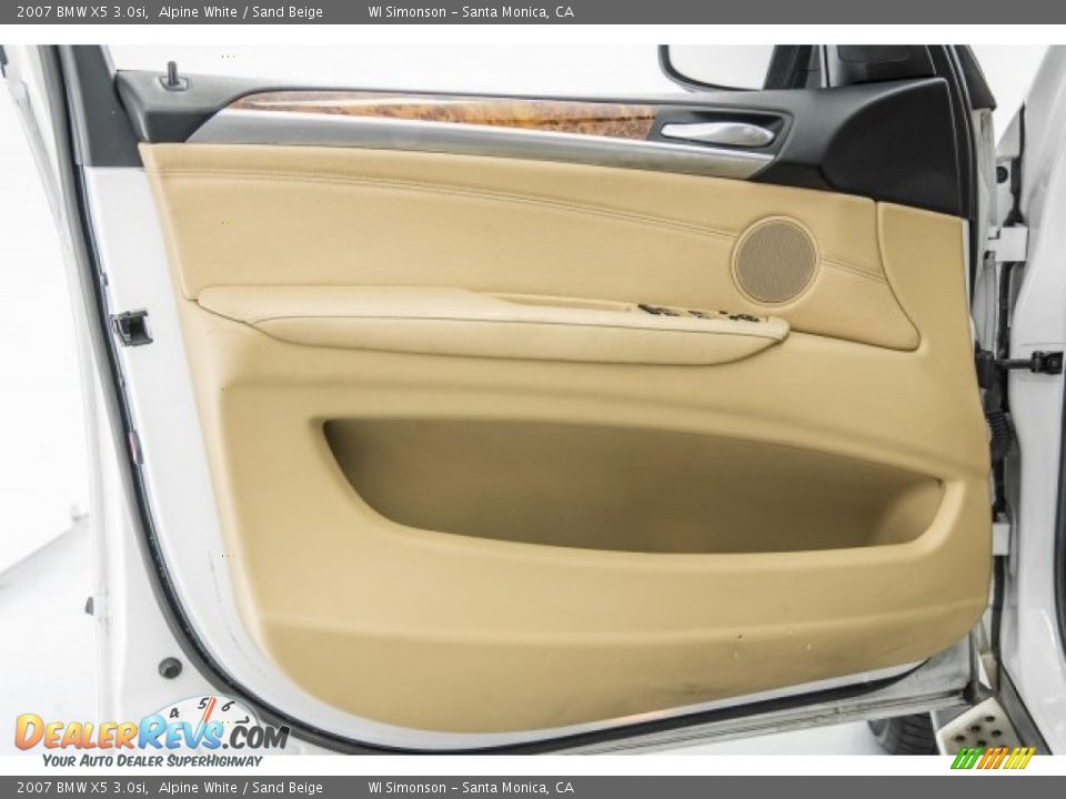 2007 BMW X5 3.0si Alpine White / Sand Beige Photo #23