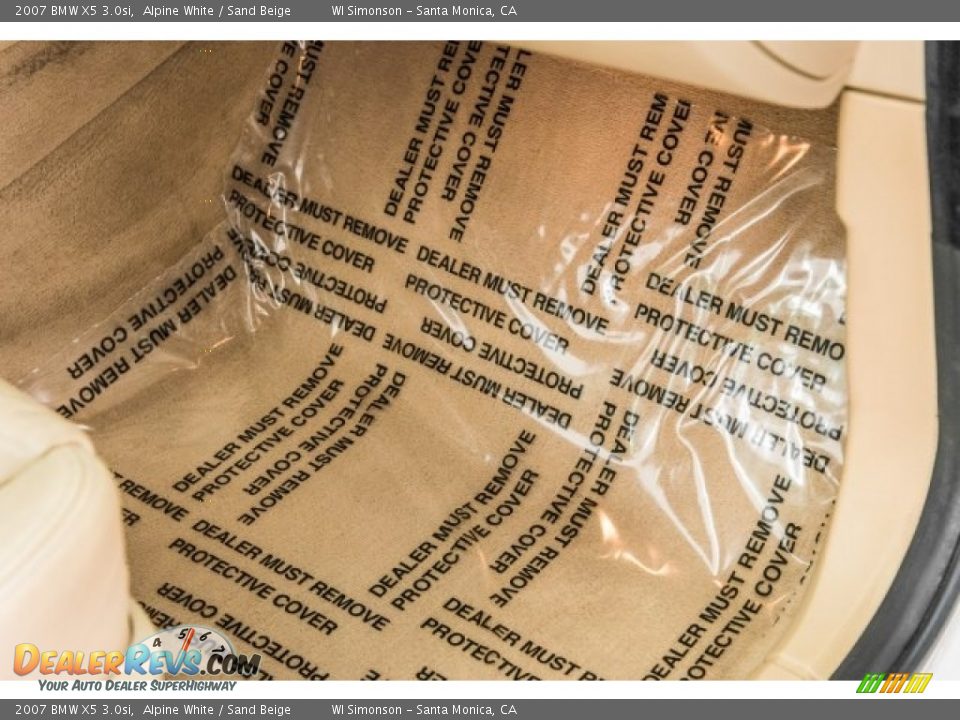2007 BMW X5 3.0si Alpine White / Sand Beige Photo #26